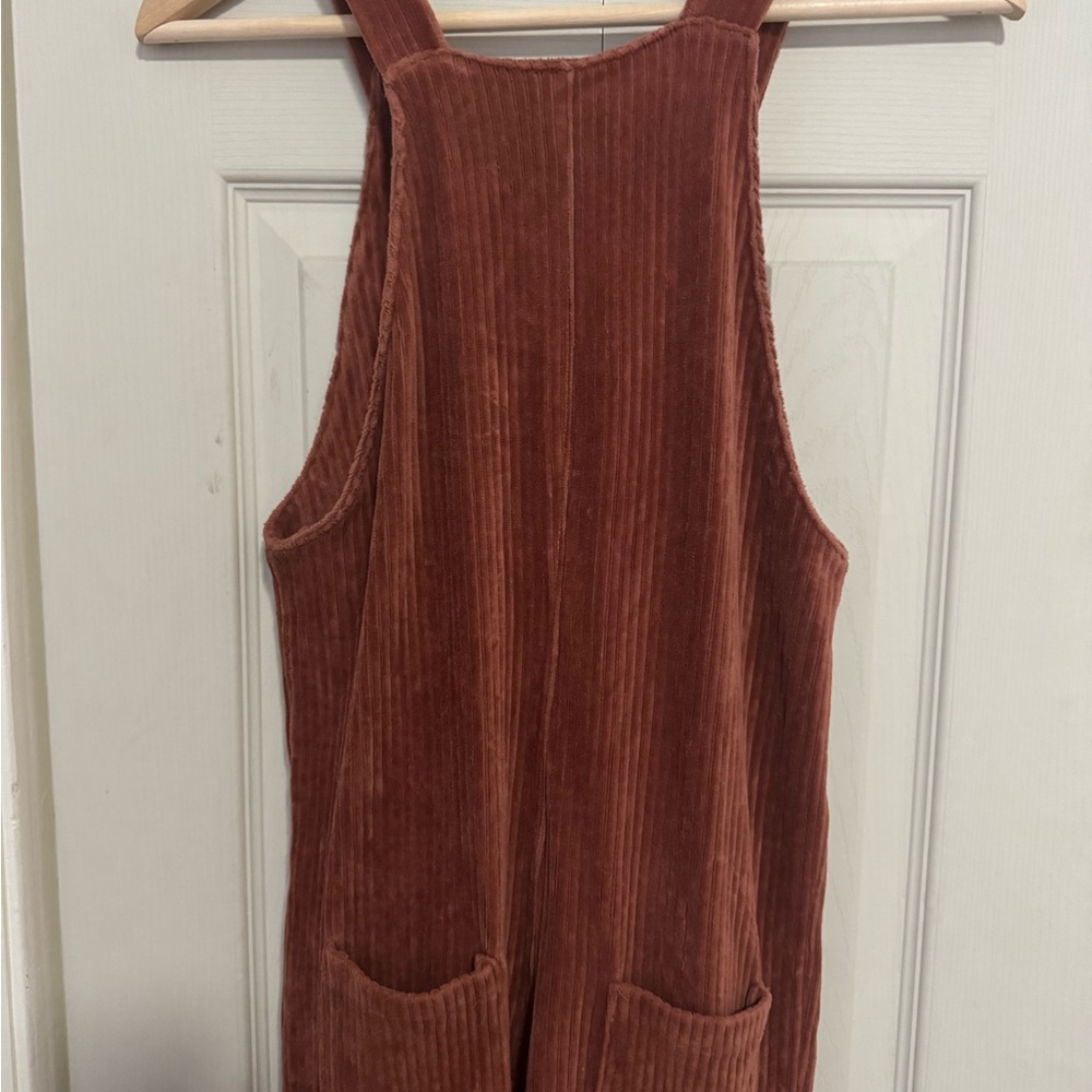 Zara Rust Corduroy Overalls - Picture 3 of 5